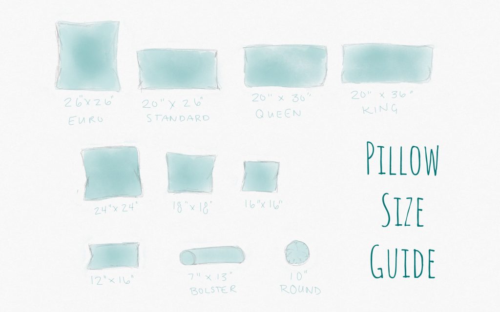 Throw pillow Size Guide